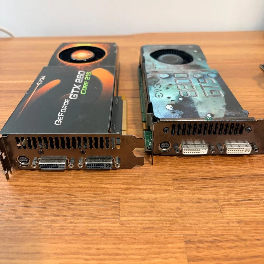 FOR PARTS EVGA MSI AMD Graphics Card Lot of 4 AS IS 8800GTS GTX260 N450GTS W5000